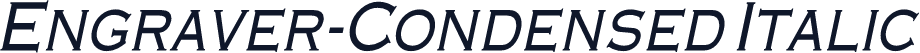 Engraver-Condensed Italic