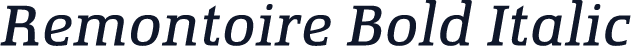 Remontoire Bold Italic