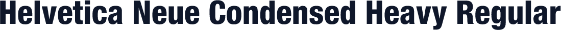 Helvetica Neue Condensed Heavy Regular