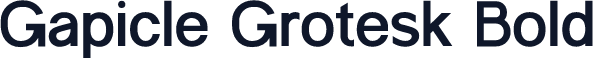 Gapicle Grotesk Bold