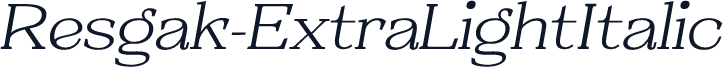 Resgak-ExtraLightItalic
