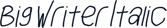 Big Writer Italic