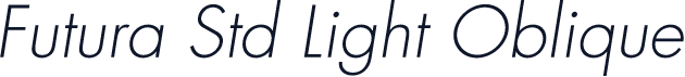Futura Std Light Oblique