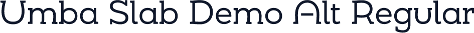 Umba Slab Demo Alt Regular