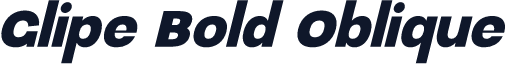 Glipe Bold Oblique