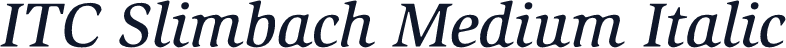 ITC Slimbach Medium Italic