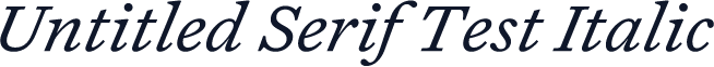 Untitled Serif Test Italic