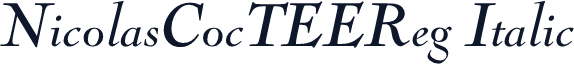 NicolasCocTEEReg Italic