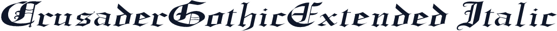 CrusaderGothicExtended Italic
