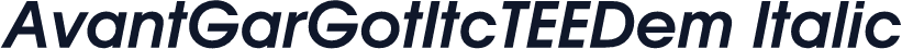 AvantGarGotItcTEEDem Italic