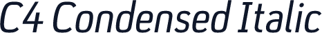 C4 Condensed Italic