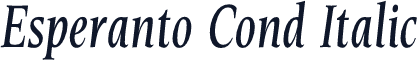 Esperanto Cond Italic