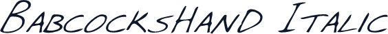 BabcocksHand Italic