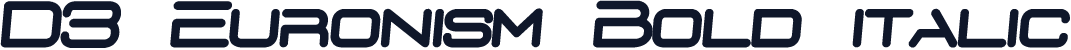 D3 Euronism Bold italic