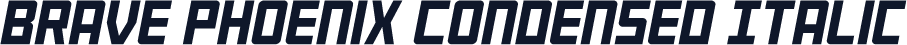 Brave Phoenix Condensed Italic