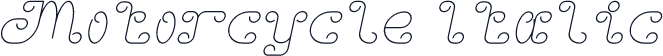 Motorcycle Italic