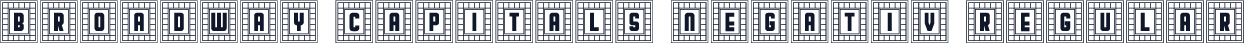 Broadway Capitals Negativ Regular