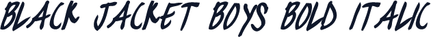 black jacket boys Bold Italic