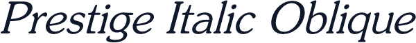 Prestige Italic Oblique