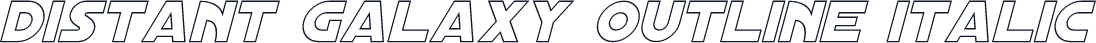 Distant Galaxy Outline Italic