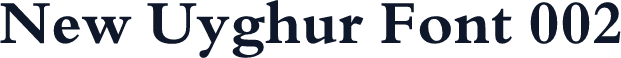 New Uyghur Font 002