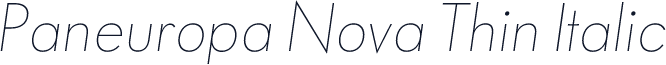 Paneuropa Nova Thin Italic