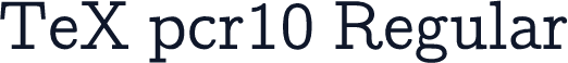 TeX pcr10 Regular