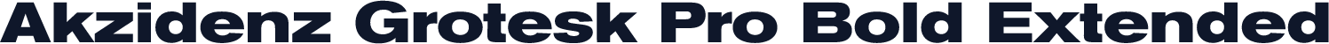 Akzidenz Grotesk Pro Bold Extended