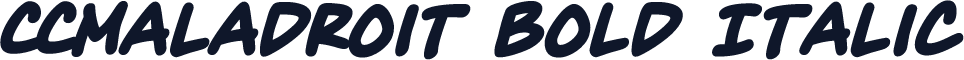 ☞CCMaladroit Bold Italic