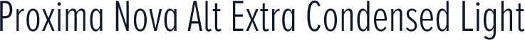 Proxima Nova Alt Extra Condensed Light