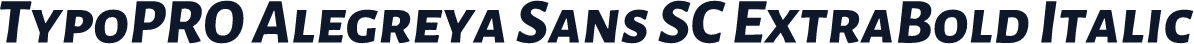 TypoPRO Alegreya Sans SC ExtraBold Italic