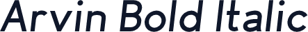 Arvin Bold Italic