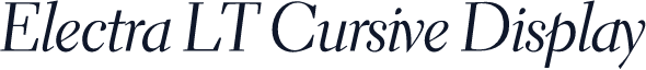 Electra LT Cursive Display