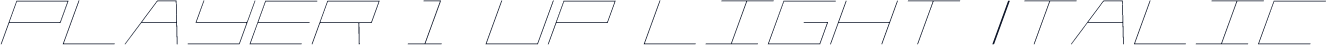 Player 1 Up Light Italic