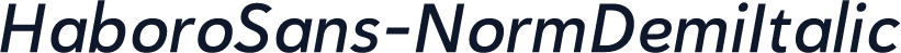 HaboroSans-NormDemiItalic