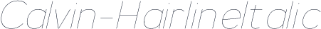 ☞Calvin-HairlineItalic