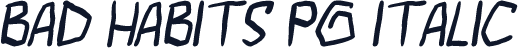 bad habits pg Italic