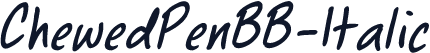 ChewedPenBB-Italic
