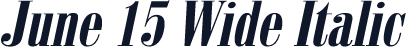 June 15 Wide Italic
