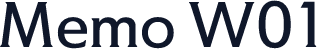 Memo W01