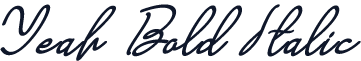 Yeah Bold Italic