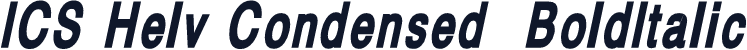 ICS Helv Condensed  BoldItalic