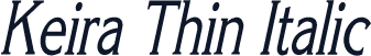Keira Thin Italic