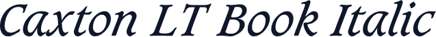Caxton LT Book Italic