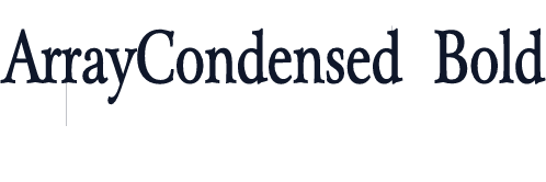 ArrayCondensed  Bold