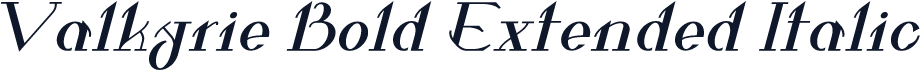 Valkyrie Bold Extended Italic