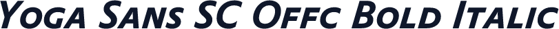 Yoga Sans SC Offc Bold Italic