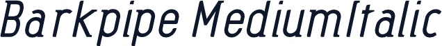 Barkpipe MediumItalic