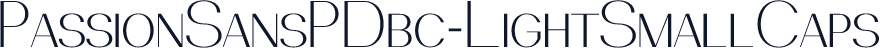 PassionSansPDbc-LightSmallCaps