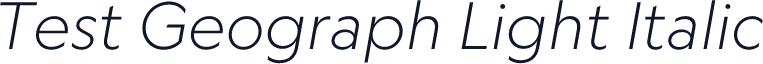 Test Geograph Light Italic